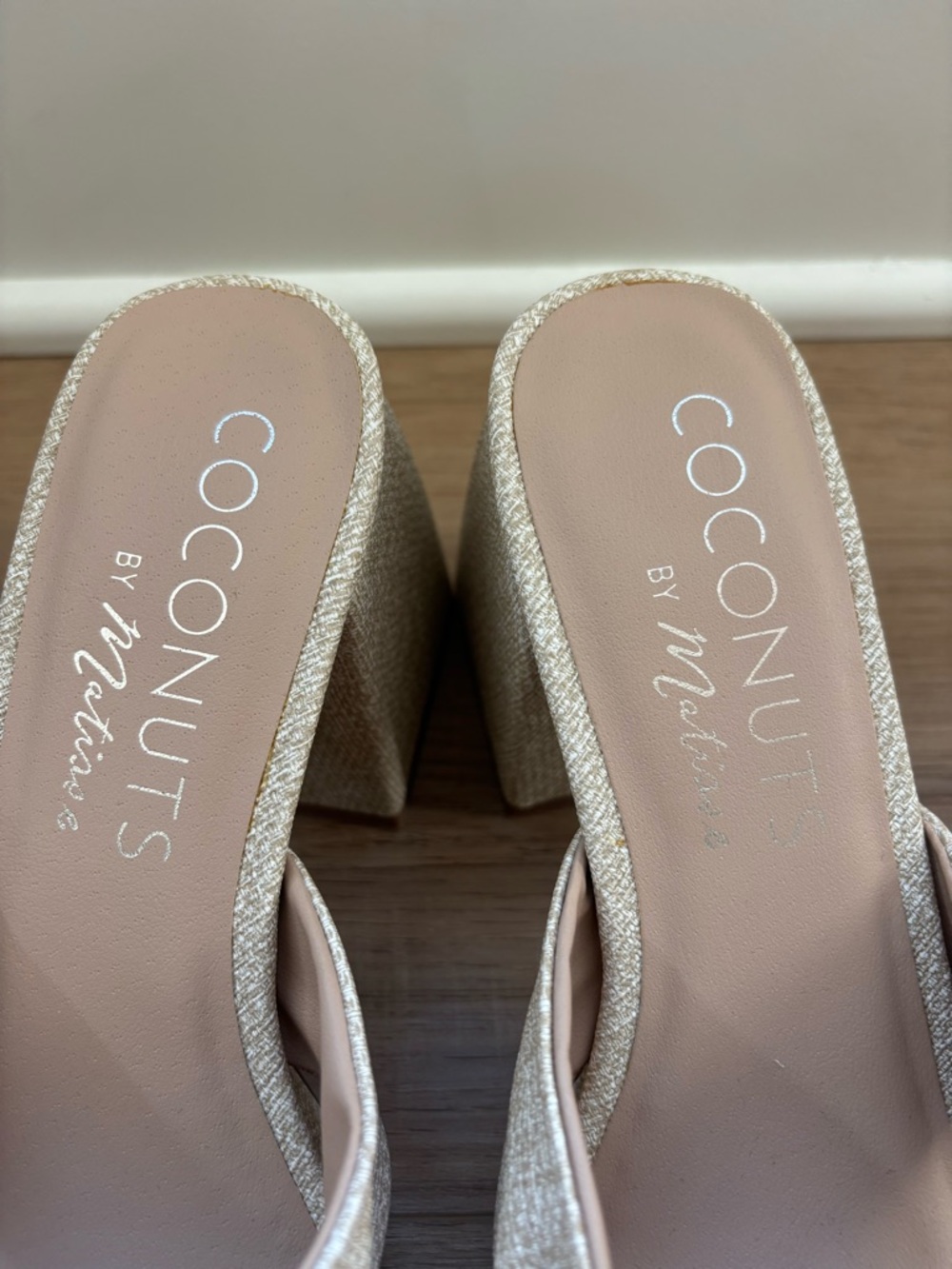 Coconuts by Matisse Natural Knot Platform Block Heels Size 9 - Picture 3 of 10